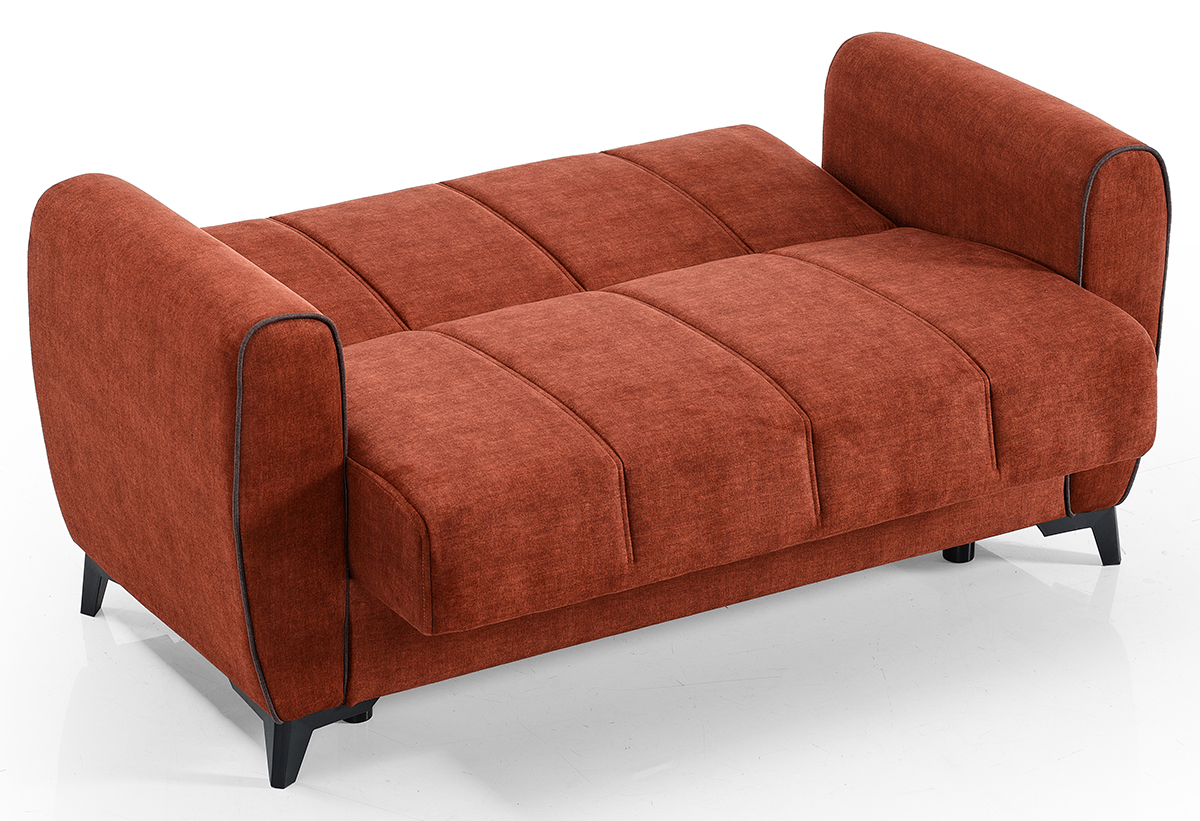 Απεικονίζεται ο καναπές ως κρεβάτι.